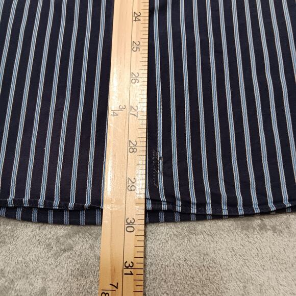 Calvin Klein‎ Blue/Blue Men's Button-Down Long Sleeve Shirt Sz 17 34/35 Slim Fit - Picture 7 of 10